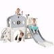 preview thumbnail 21 of 53, 7-in-1 Toddler Slide Set - Spaceship Playset with Slide, Arch Tunnel, Basketball Hoop, and Toy Storage