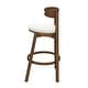 preview thumbnail 18 of 24, Christopher Knight Home - Ashley Contemporary Upholstered Round Cushion Bar Stools with Rubberwood Frame, Set of 2