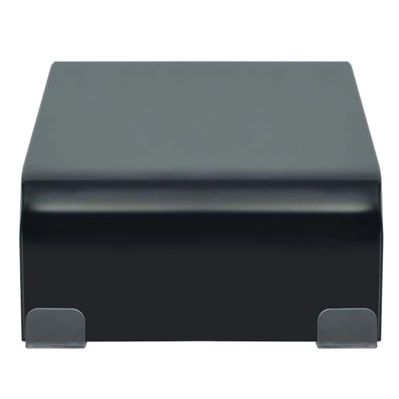 vidaXL TV Stand/Monitor Riser Glass Black 15.7"x9.8"x4.3"