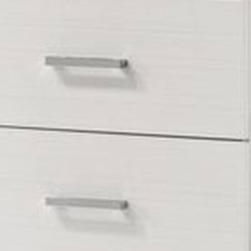 White 2 Drawer 22 in. W Nightstand with Bar Metal Handles