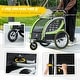 preview thumbnail 5 of 5, Aosom Child Baby Bike Trailer Kids 2 Seater, Bike Stroller Toddler, Green