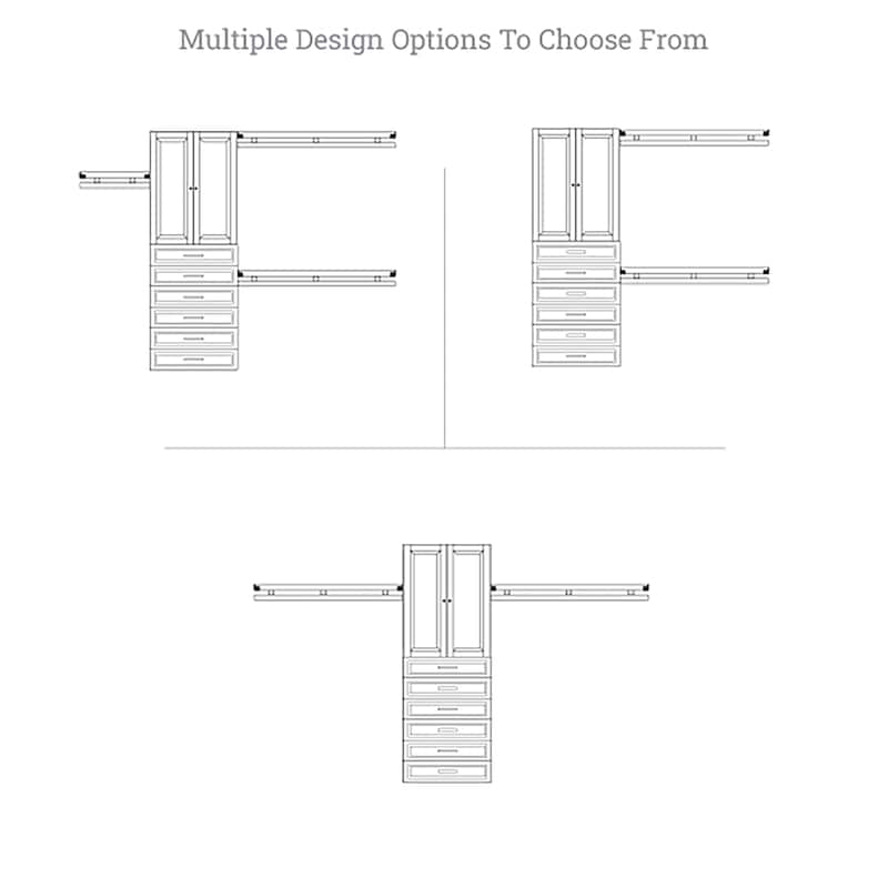 John Louis Home 12in. Deep Solid Wood 6-Drawer/Raised Panel Doors Simplicity Organizer Espresso