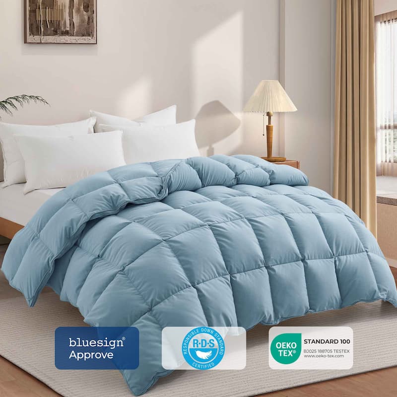 Year-round & Lightweight White Goose Down Duvet Insert Comforter