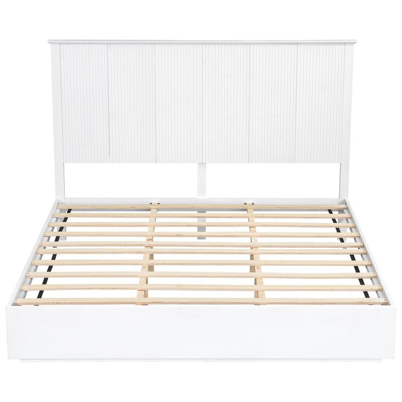 Christopher Knight Home - Brookhaven Modern Wooden Panel Bed with Vertical Slat Headboard