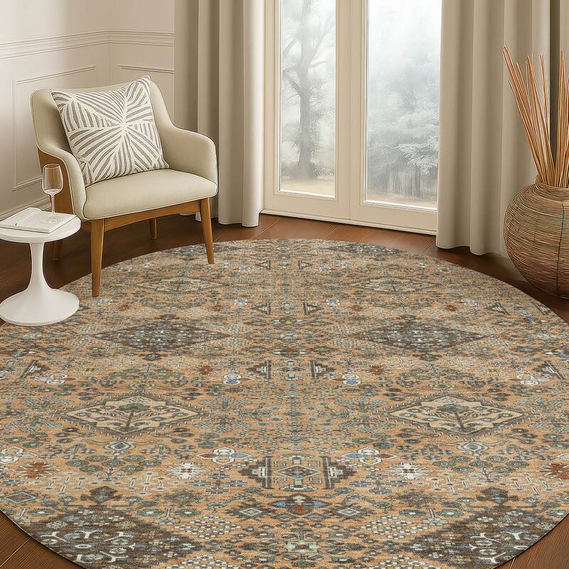 Machine Washable Indoor/ Outdoor Global Bidunga Chantille Rug