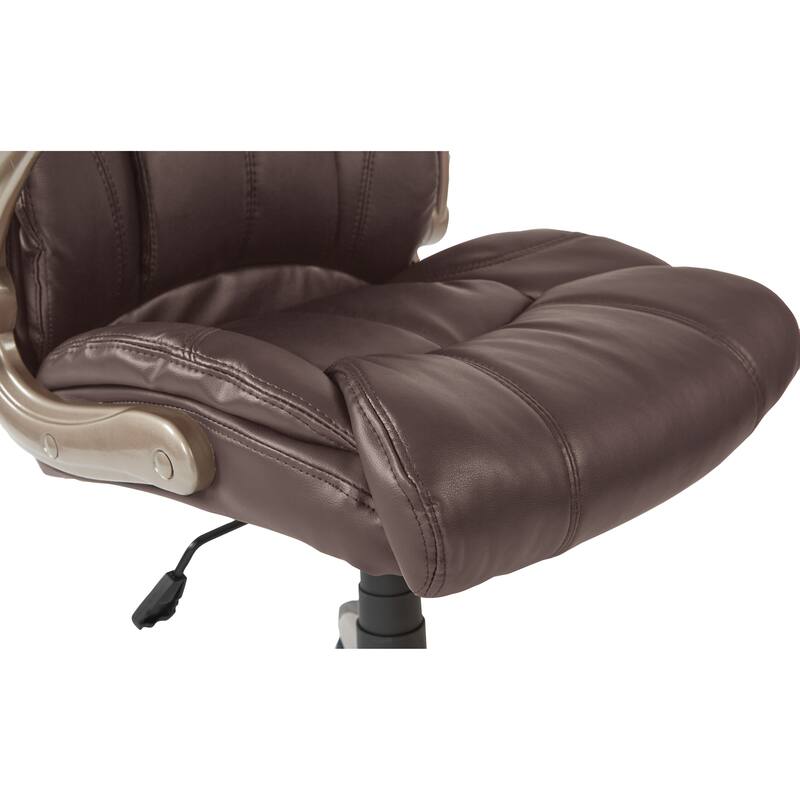 Faux Leather Mid-Back Office Chair