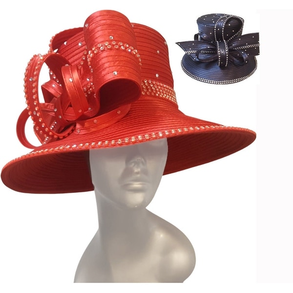 Dressy satin ribbon church hat Mothers Day or and special occasion. Opens flyout.
