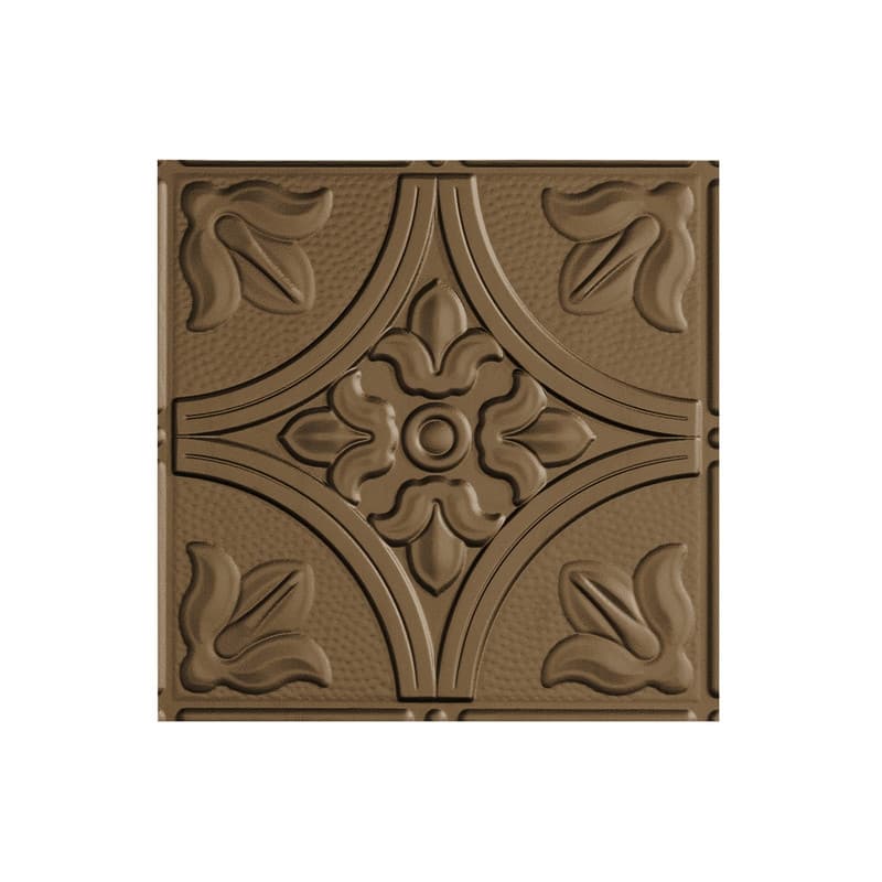 FASÄDE Traditional Style 2 Decorative Vinyl 2ft x 2ft Lay in Ceiling Panel in Argent Bronze (5 Pack) - 12in x 12in Sample - Argent Bronze