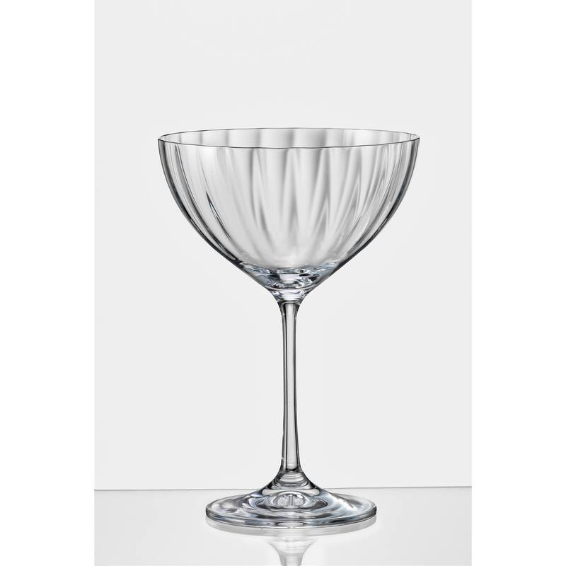 Waterfall (Optic) Coupe Cocktail Glass Set of 6