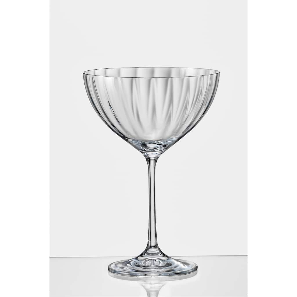 Waterfall (Optic) Coupe Cocktail Glass Set of 6