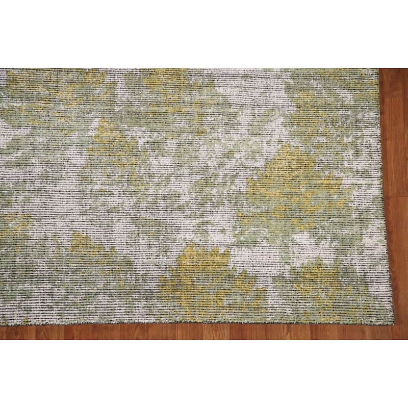 Modern Abstract Area Rug Handmade Wool Carpet - 6'4" x 9'8"