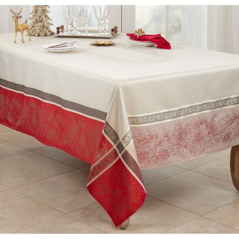 Christmas Tablecloth With Jacquard Plaid Design