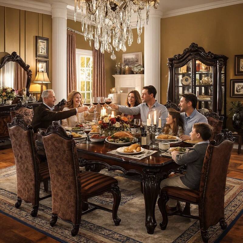 Splendid Counter Height Table With Square Top, Cherry Oak