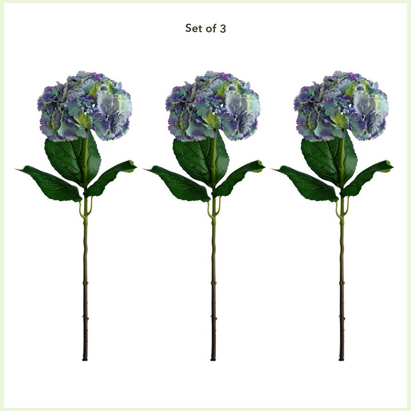 Hydrangea Artificial Floral Stem Sprays - 30" - Set of 3