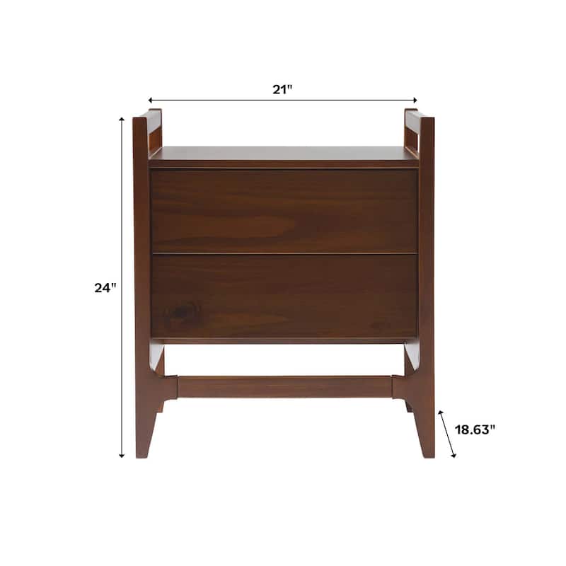 Middlebrook Designs Mid-Century Modern Solid Wood Nightstand