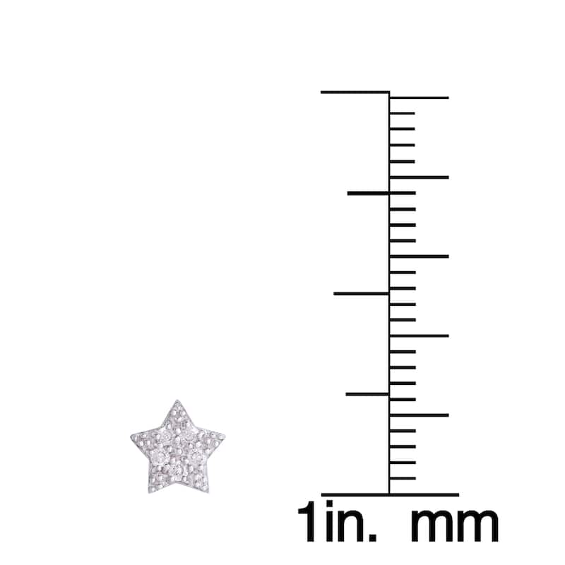 Victoria Townsend .925 Sterling Silver .23ct Diamond Star Necklace and Earrings Set