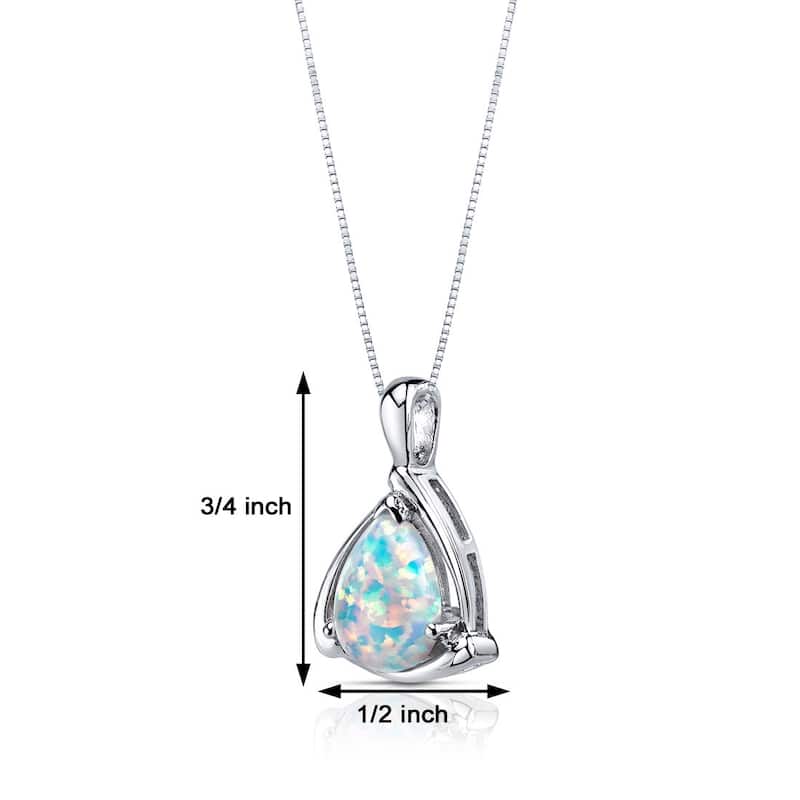 1.5 ct Opal Pendant in Sterling Silver