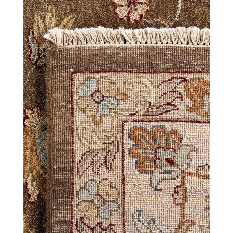 Oushak One-of-a-Kind Handmade Area Rug, Brown - 8' 2" x 9' 9"