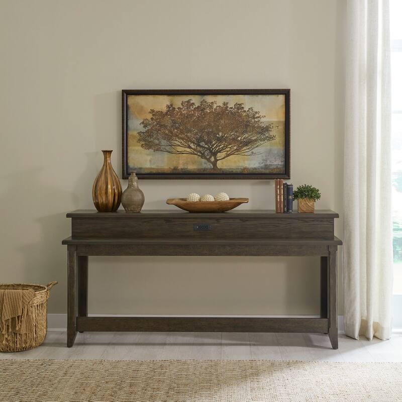 Paradise Valley Saddle Brown Console Bar Table - Saddle Brown