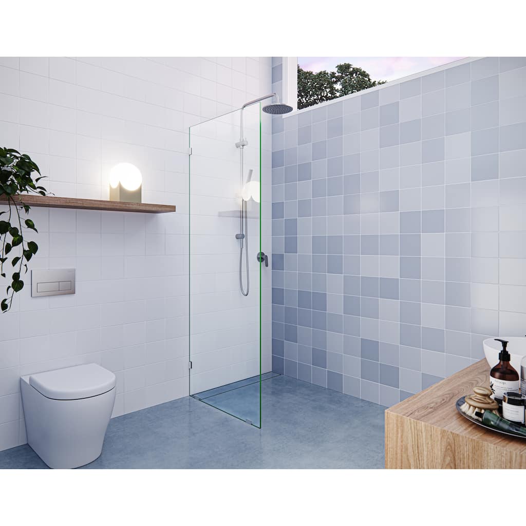Glass Warehouse 78" x 28" Frameless Shower Door - Single Fixed Panel