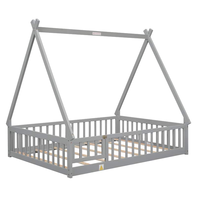 Tent-shaped Floor Bed