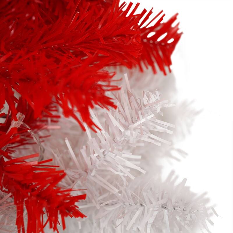 Lighted Santa Hat Style 4ft Christmas Tree 2 Piece Set