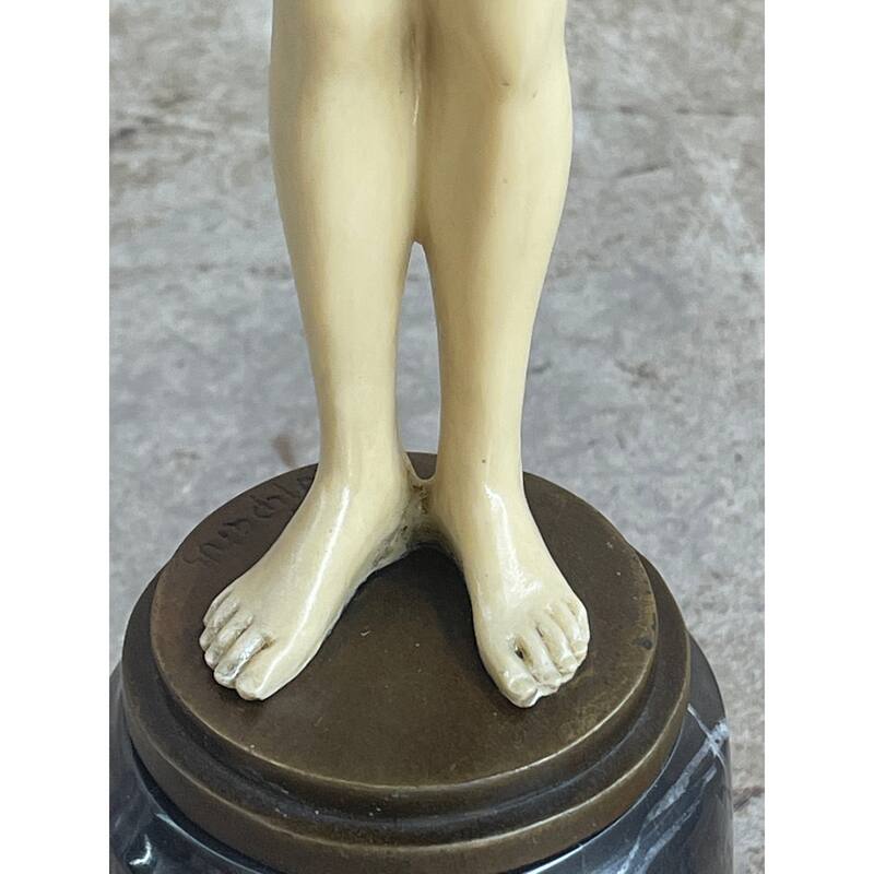 Bronze Sculpture Signed Chiparus Faux Figurine And Pure Statue Figurine Artwork