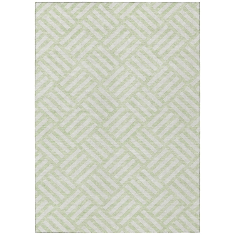 HomeRoots Geometric Transitional Rectangle Outdoor Rug