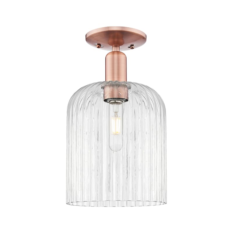 Innovations Lighting Endless Possibilities Arcadia - Bridal Veil - 1 Light 8" Semi-Flush Mount
