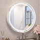 preview thumbnail 1 of 5, KEONJINN Round LED Front Light Bathroom Vanity Wall Mirror 3 Colors, Anti-fog, Metal Frame 24''x24'' - Silver