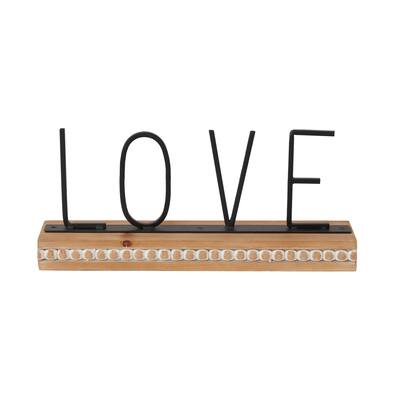 Black Wood Traditional Decorative Sign - 16 x 4 x 7