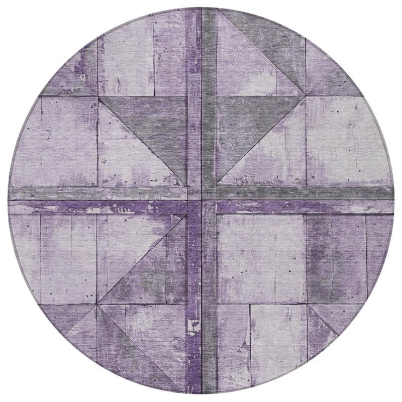 HomeRoots Geometric Transitional Rectangle Outdoor Rug