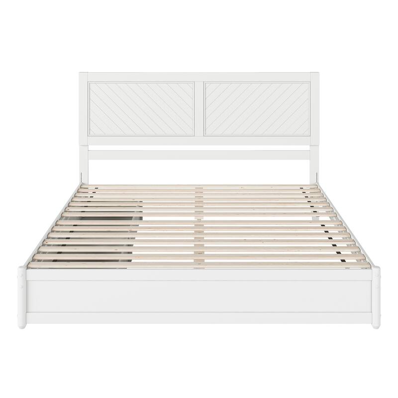 Clayton Platform Bed with Panel Footboard and Storage Drawers