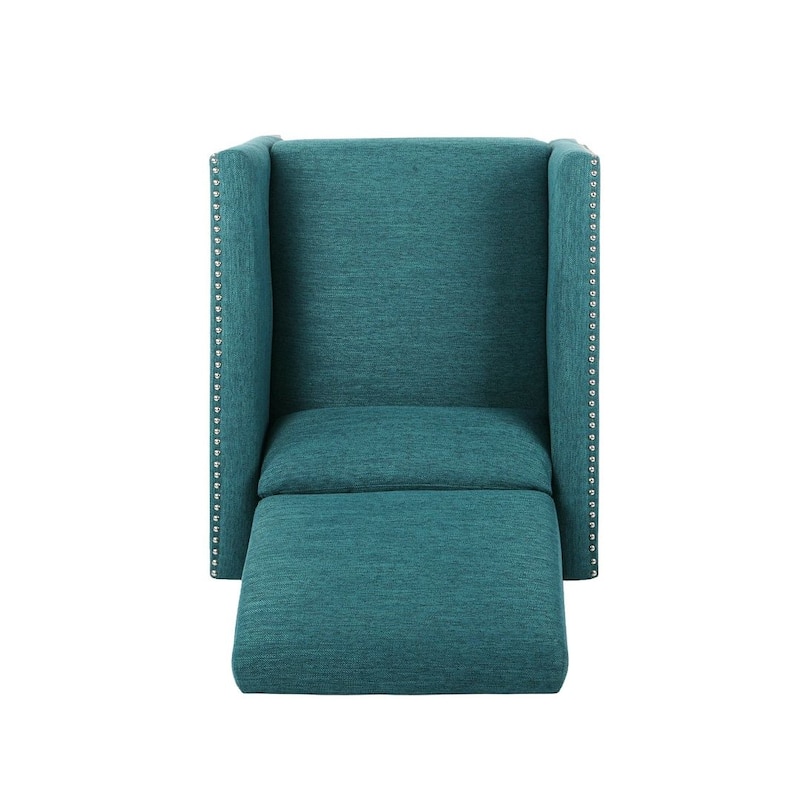 Contemporary Recliner Chair with Push Back Mechanism in Fabric by Christopher Knight Home