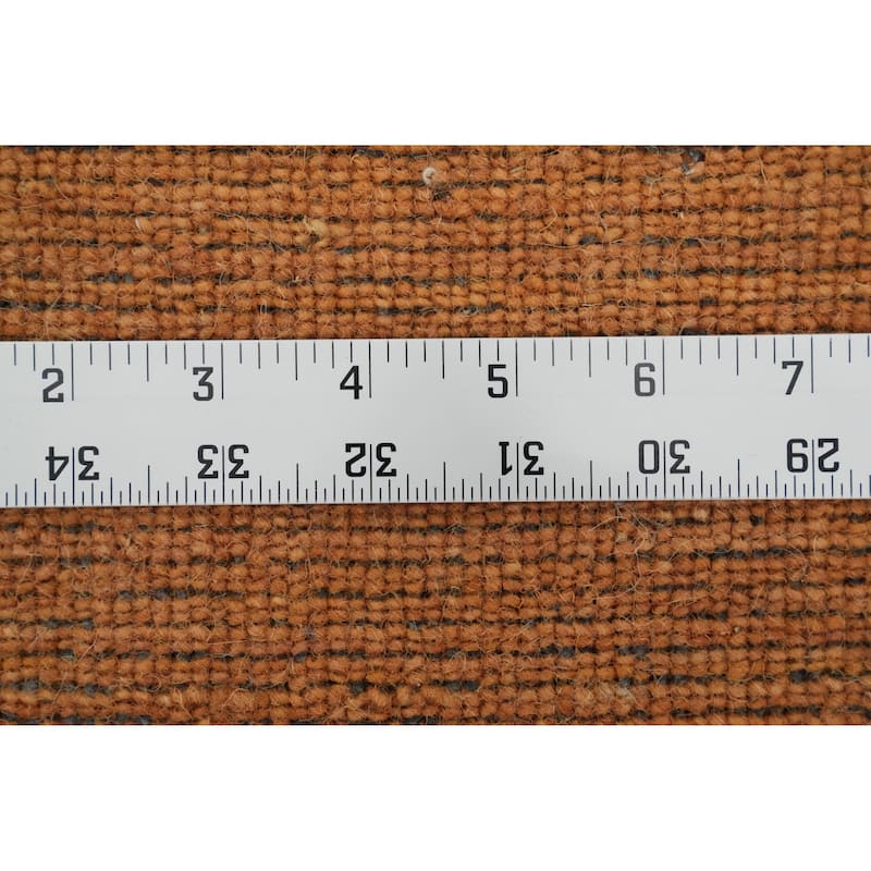 Hand Knotted Oriental 100% Wool Carpet Tribal Animal Pictorial Oranges & Rust Gabbeh Area Rug - 7' 11'' X 7' 8''