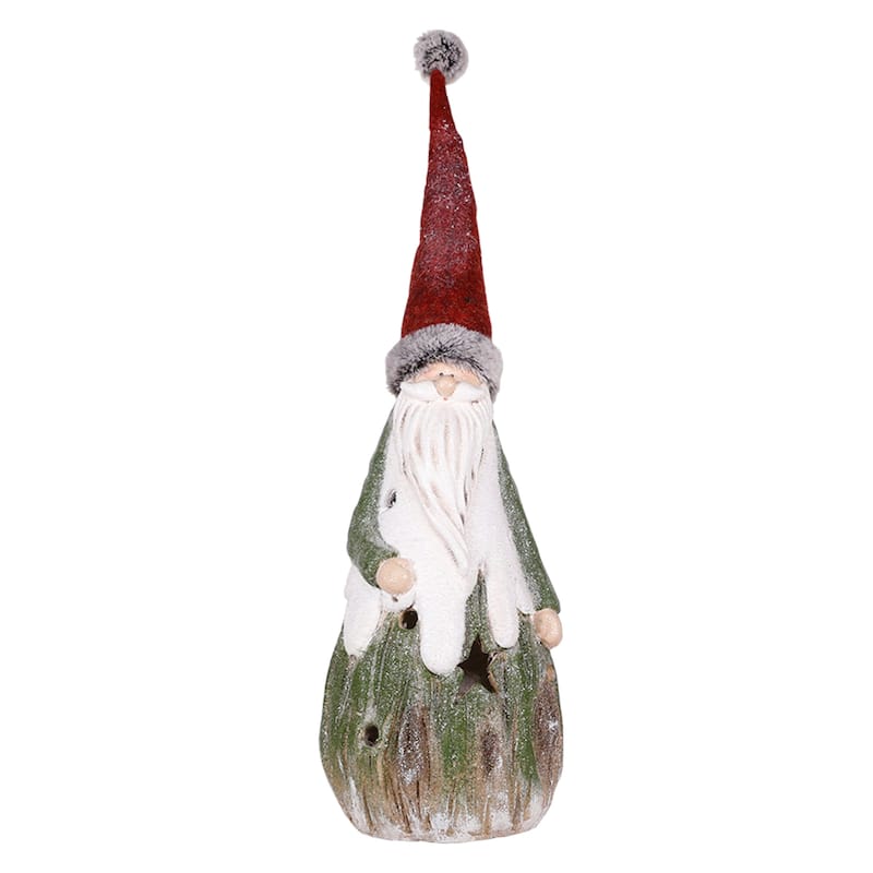 Alpine Corporation Country Holiday Statue Decoration with LED Lights