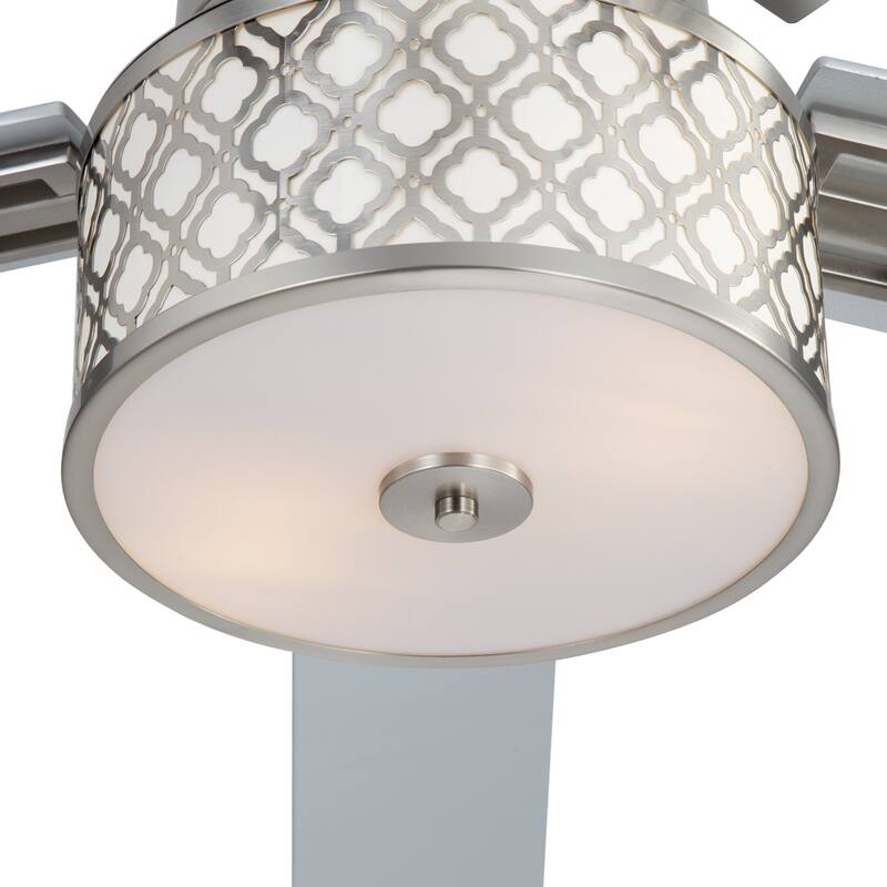 52-inch Reversible 5-Blade Fandelier Ceiling Fan with Light and Remote