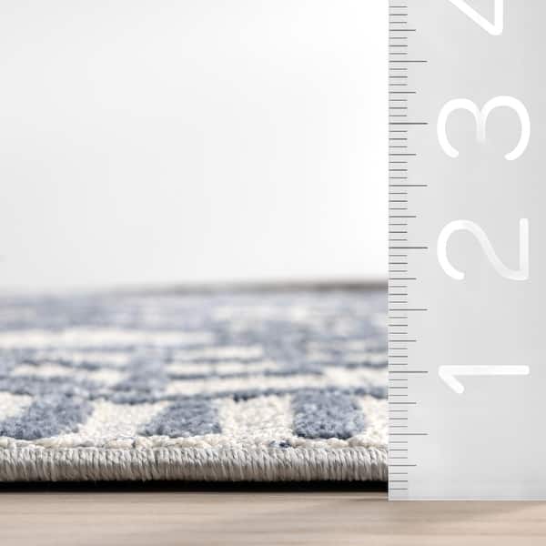 dimension image slide 3 of 4, Nuloom Cameron High Low Textured Moroccan Area Rug