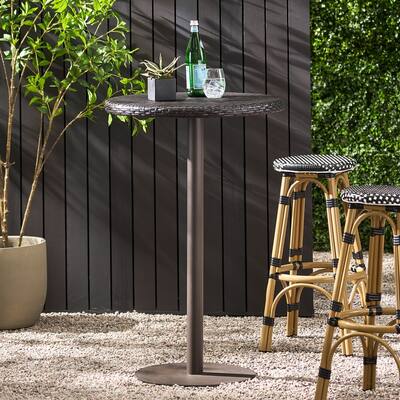 Dominica Outdoor 26-inch Round Wicker Bar Table by Christopher Knight Home - 26.00" L x 26.00" W x 40.00" H