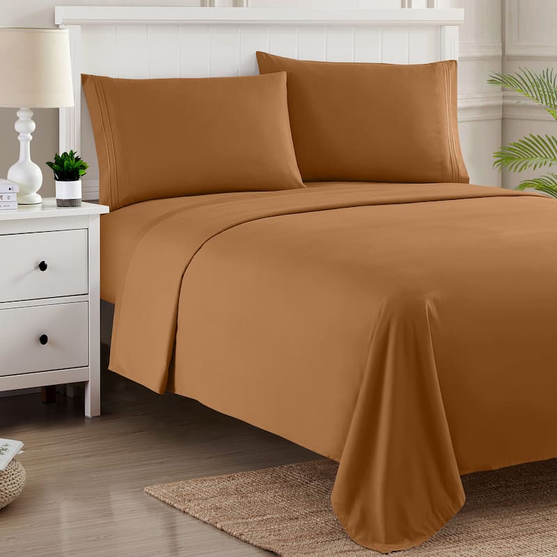 Embroidered 4-piece Bed Sheet Set