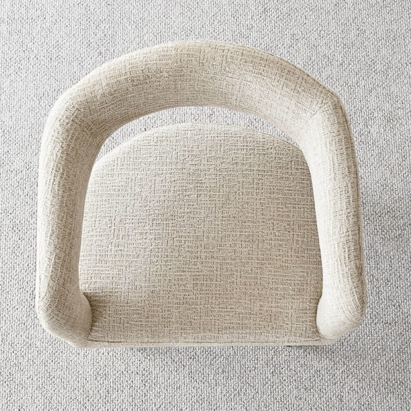 Modern Upholstered Dining Chairs with Arm (Set of 2)