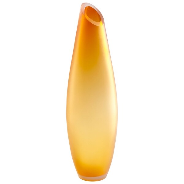 Cyan Design 09538 Spring Blooms 6" Diameter Glass Vase - Apricot Orange