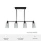 preview thumbnail 5 of 11, Hunter Lochemeade 4-Light Linear Chandelier - Dining Room, Kitchen Island - Modern Farmhouse, Transitional, Industrial