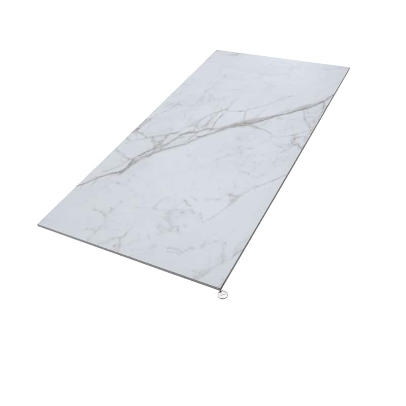 Terrain 24x48 White Gray Porcelain Large Format Veining Wall and Floor Tile (15.55 sq ft/case) - 2 Pack