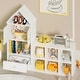 preview thumbnail 13 of 16, Versatile Children's Bookshelf with House-Shaped Design, Multi-Functional Storage for Books and Toys, Adjustable Placement