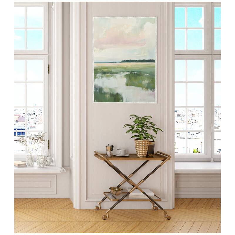 Kate and Laurel Sylvie Pastel Horizon I Framed Canvas by Amy Lighthall