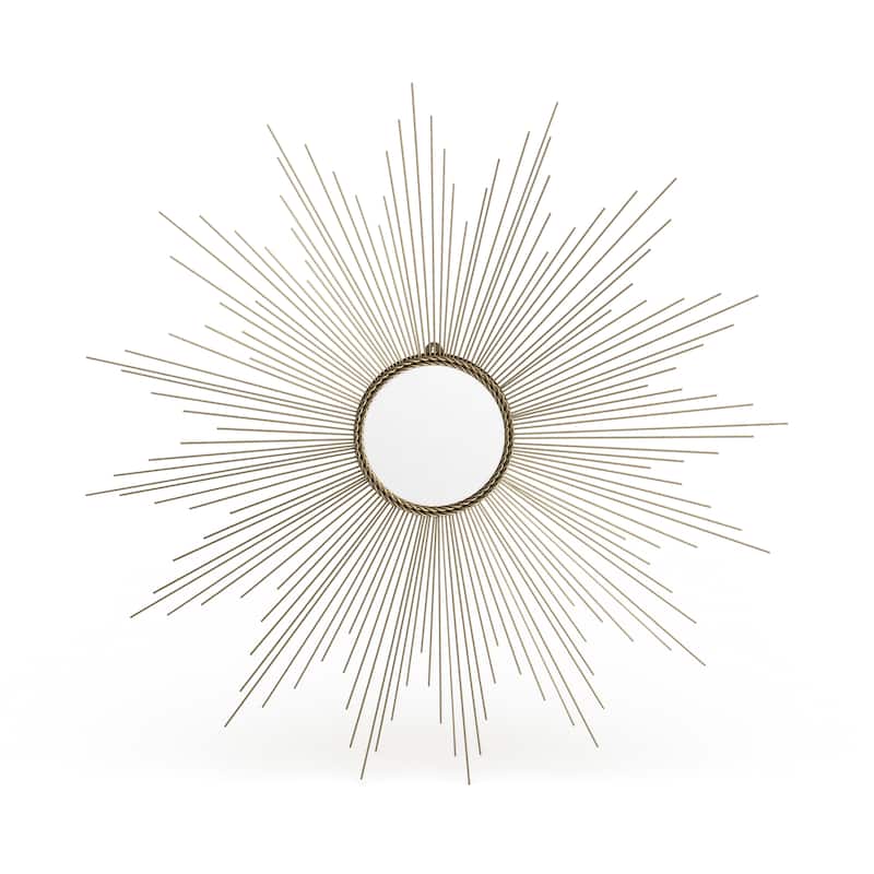 SAFAVIEH Marinda Braided Gold Sunburst 41-inch Decorative Mirror - 41" x 41" x 0.8"