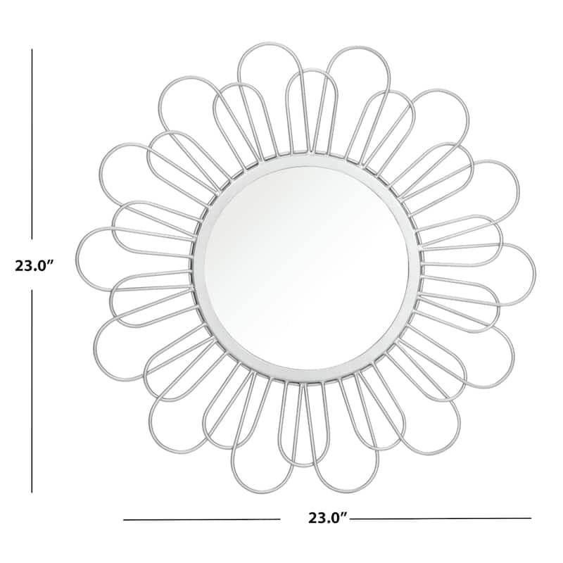 SAFAVIEH Halie 23-inch Silver Round Mirror - 23" W x 1.5" L x 23" H - 23Wx2Dx23H