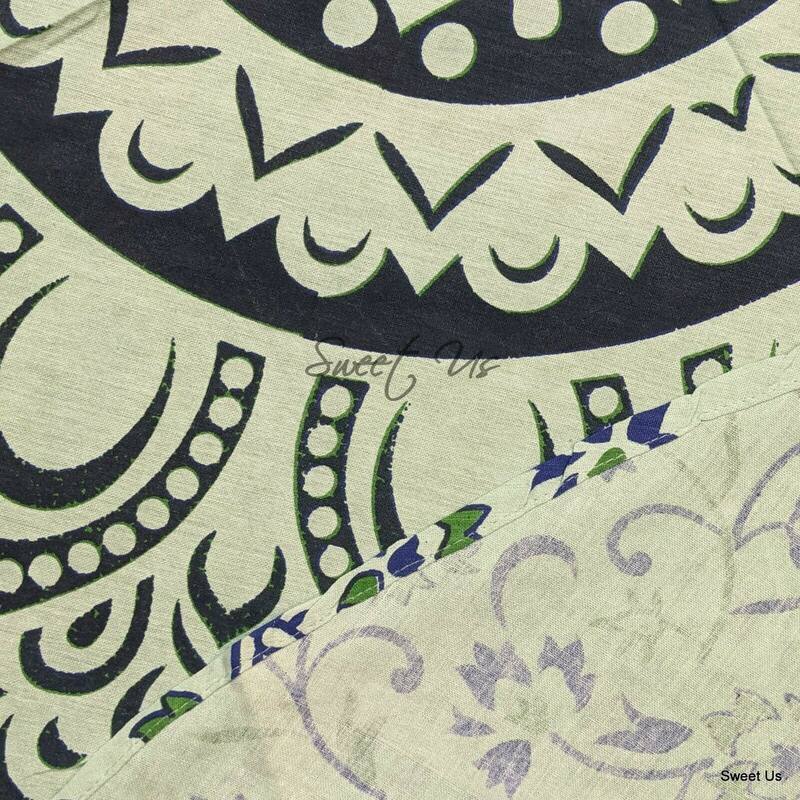 Cotton Floral Passion Tablecloth Round - 81-in Round