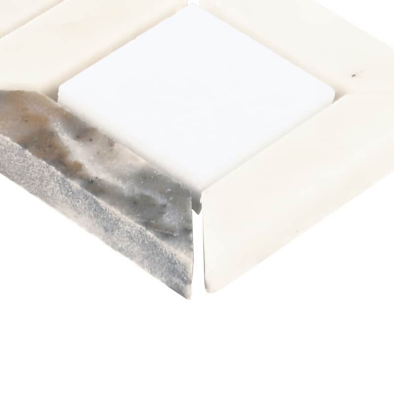 Daltile Gamma 2" Natural Stone Basketweave Wall and Floor Mosaic Tile (Set of 10)